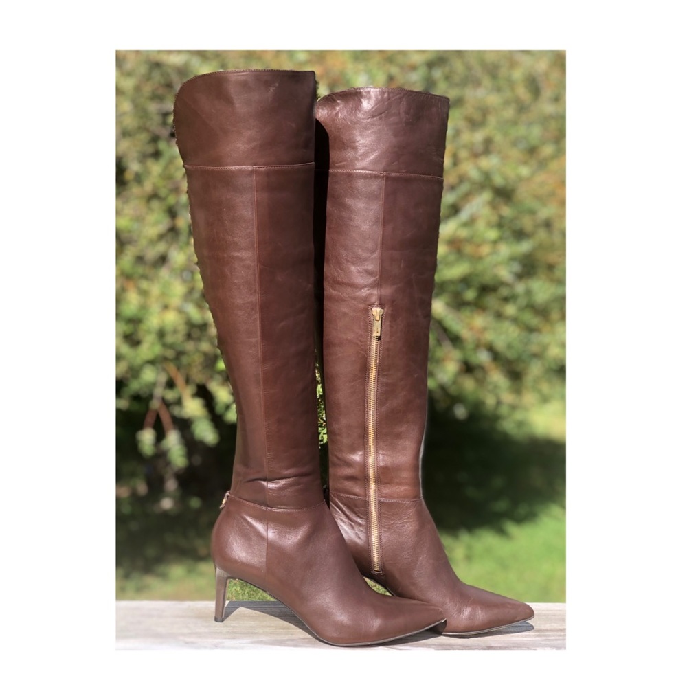 Calvin Klein Over-the-Knee Leather Boots